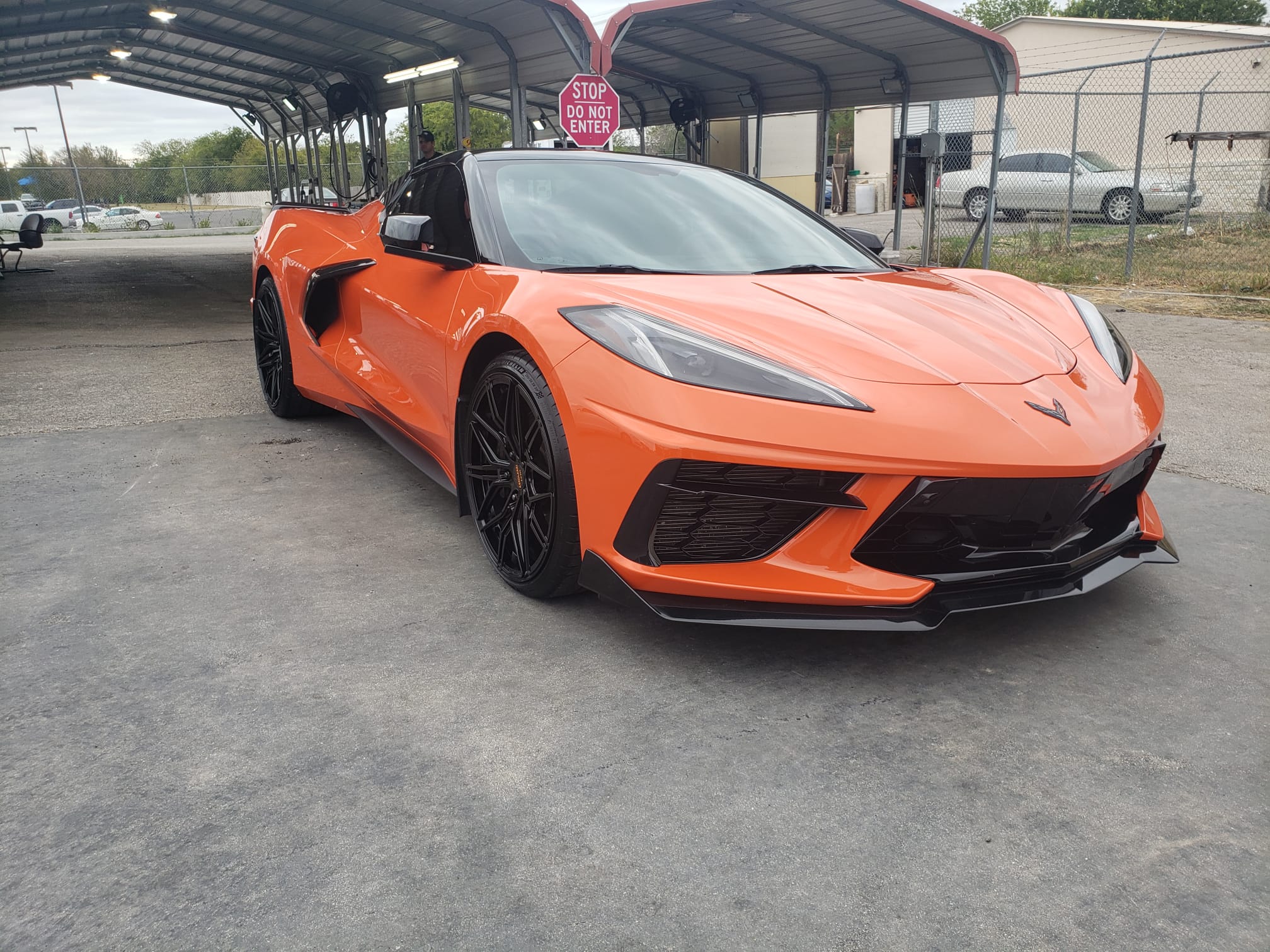 Orange Corvette C8