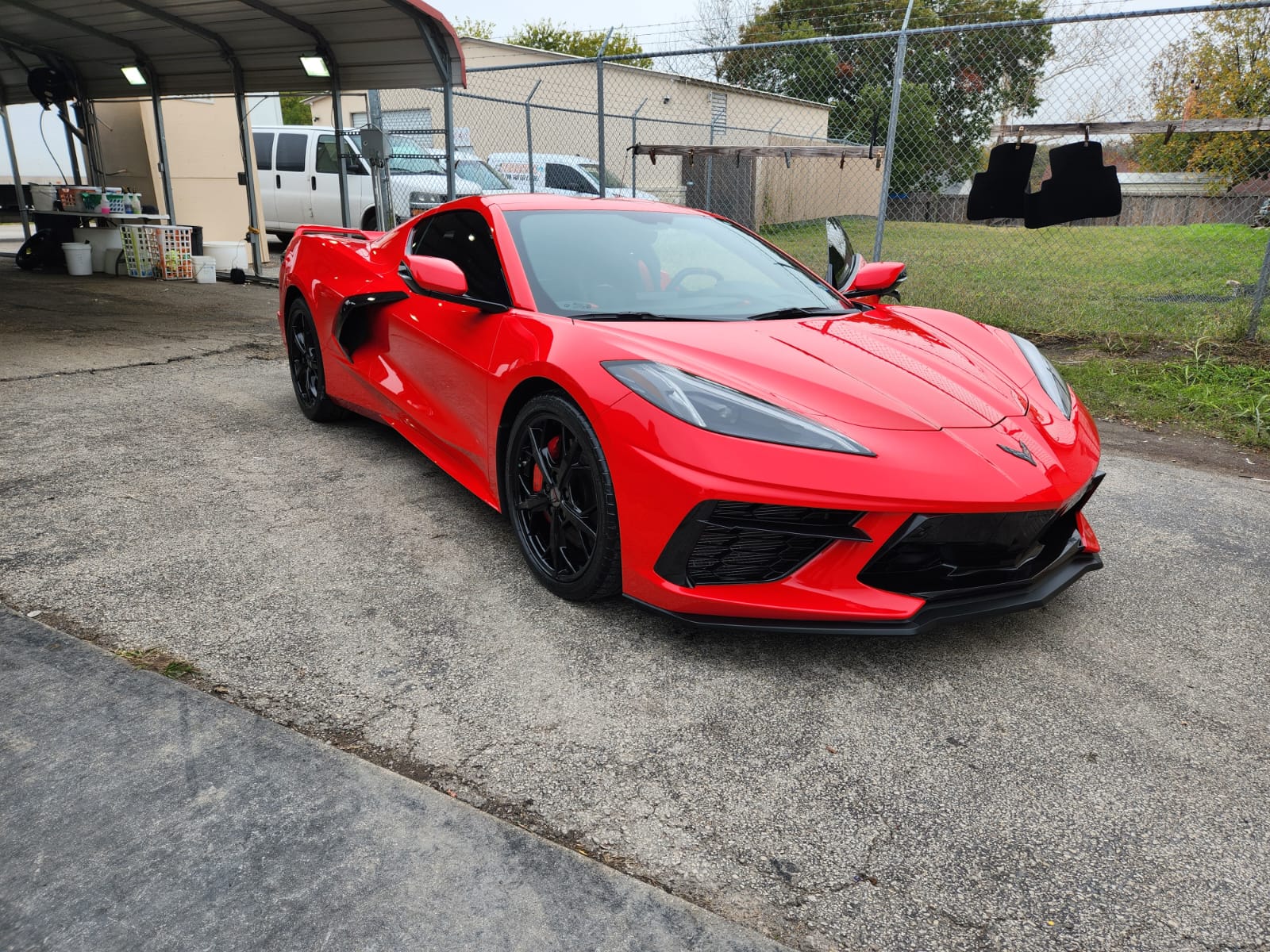 Red Corvette C8